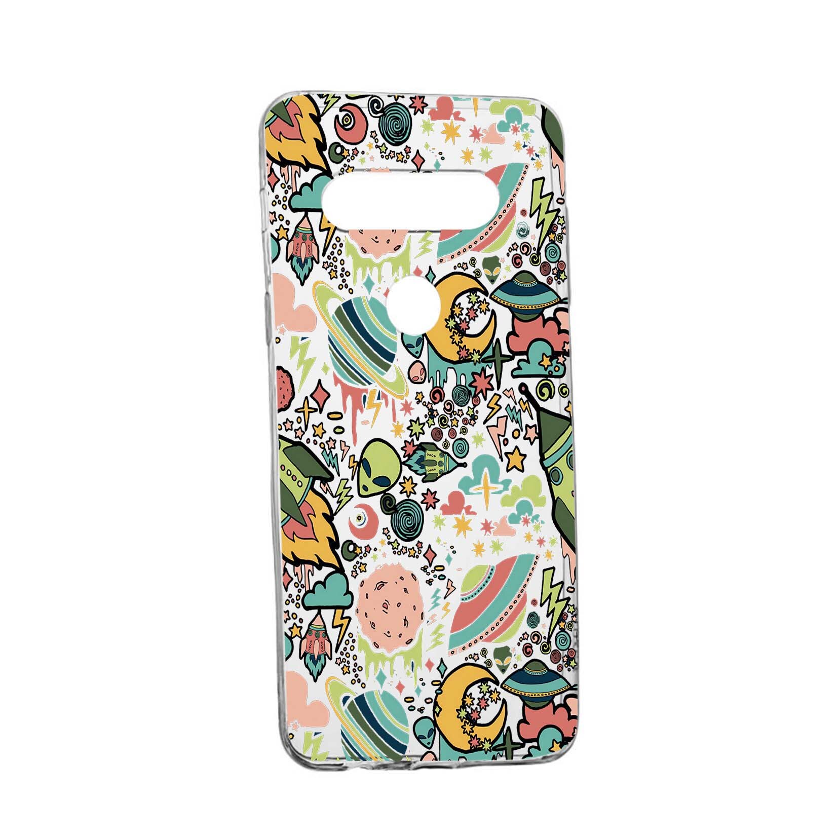 Husa de protectie Universe, Planeta UFO, pentru LG K50 / Q60, rezistenta la uzura, anti-alunecare, din silicon Premium, 472