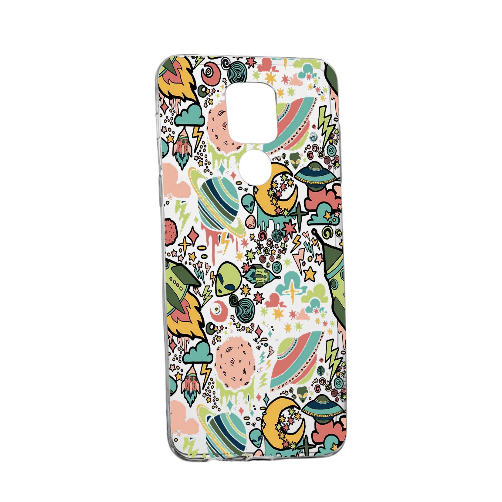 Husa de protectie Universe, Planeta UFO, pentru Huawei Mate 20 X, rezistenta la uzura, anti-alunecare, din silicon Premium, 472