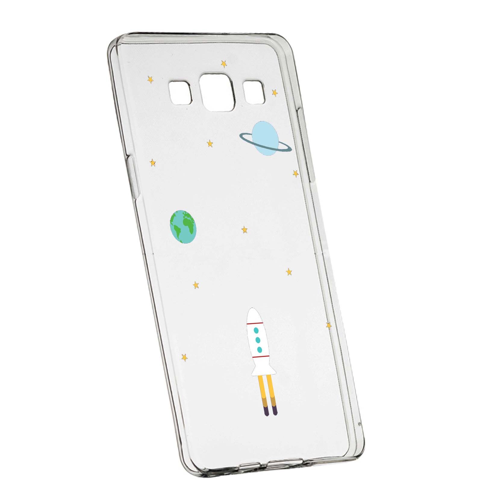 Husa de protectie Universe, Spacecraft, pentru Samsung Galaxy J3 2016, rezistenta la uzura, anti-alunecare, din silicon Premium, 471