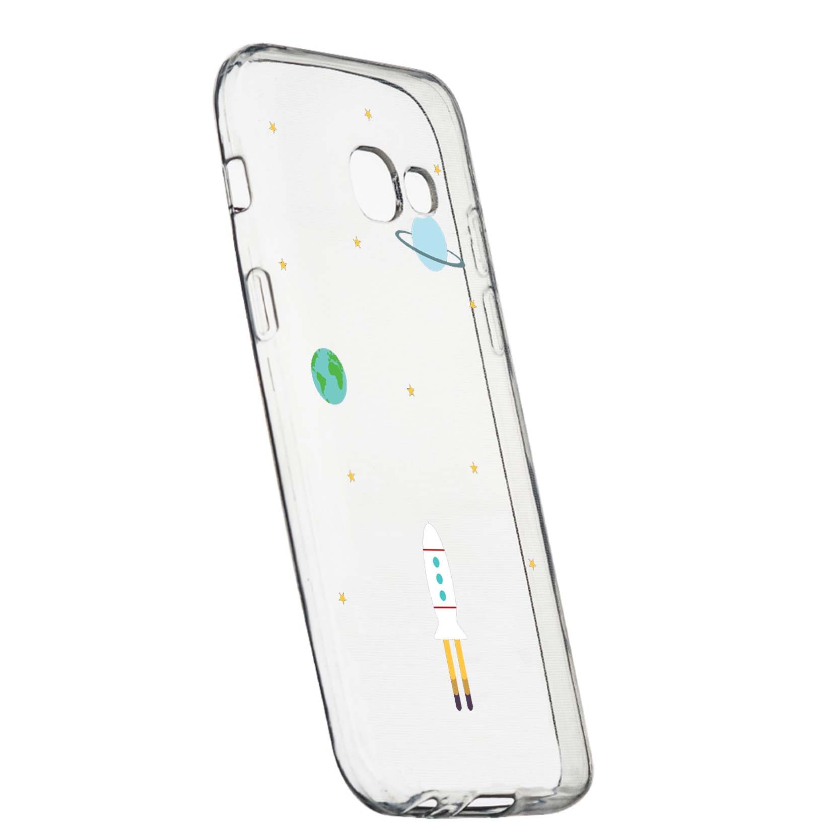 Husa de protectie Universe, Spacecraft, pentru Samsung Galaxy J4 Plus 2018, rezistenta la uzura, anti-alunecare, din silicon Premium, 471