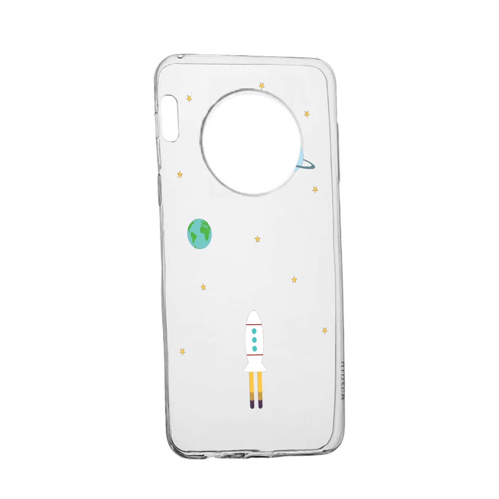 Husa de protectie Universe, Spacecraft, pentru Huawei Mate 30, rezistenta la uzura, anti-alunecare, din silicon Premium, 471