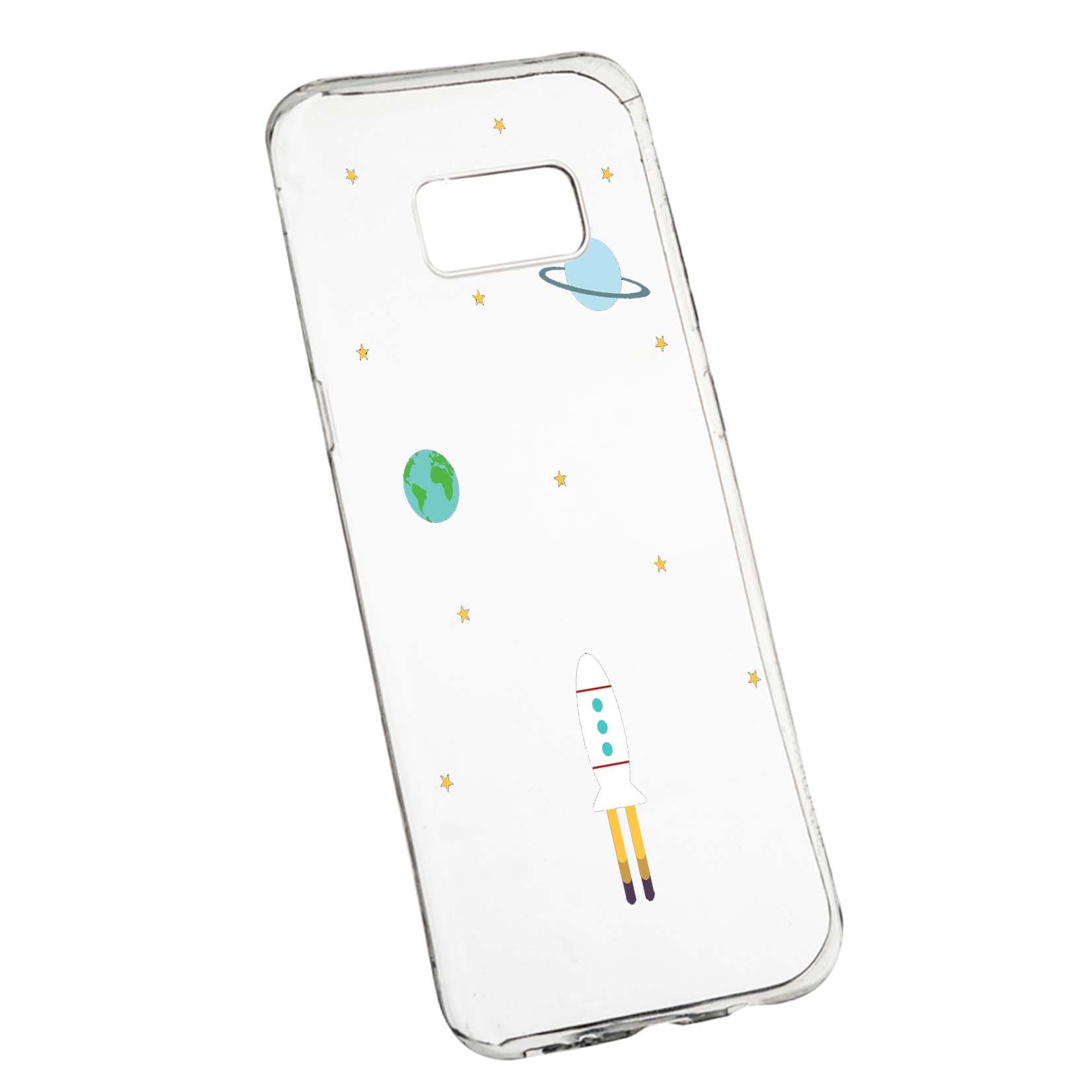 Husa de protectie Universe, Spacecraft, pentru Samsung Galaxy S8 Plus, rezistenta la uzura, anti-alunecare, din silicon Premium, 471