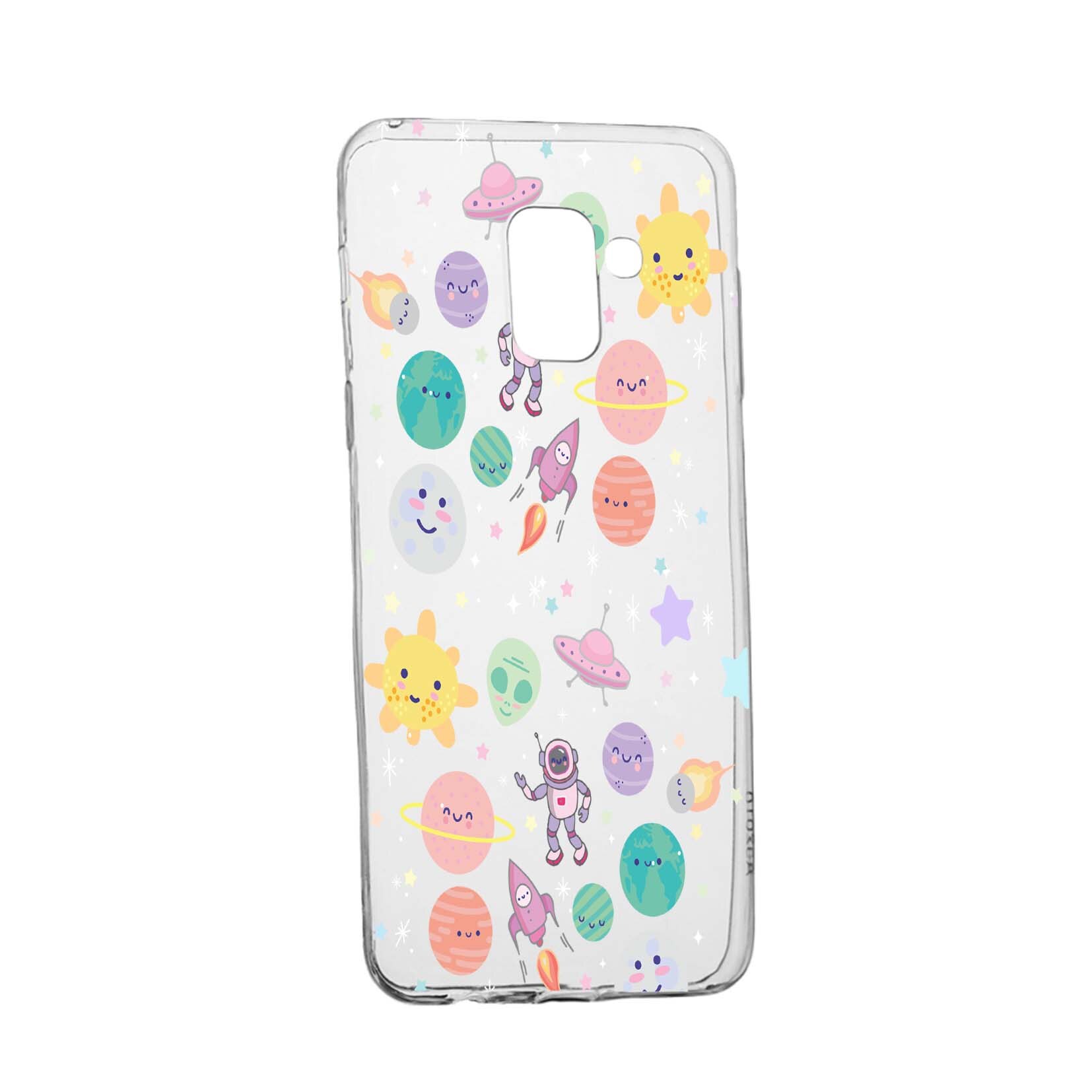 Husa de protectie Universe, Planeta UFO, pentru Samsung Galaxy A8 2018 / A5 2018, rezistenta la uzura, anti-alunecare, din silicon Premium, 473