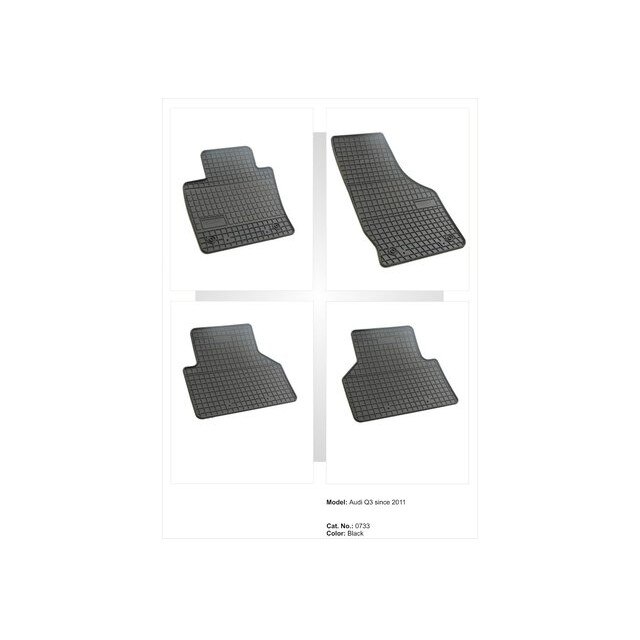 Set covorase auto cauciuc Audi Q3, Dupa 2011