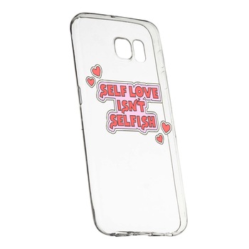 Husa de protectie cu mesaj Self Love, pentru Samsung Galaxy S6, rezistenta la uzura, anti-alunecare, din silicon Premium, 493 Husa de protectie cu mesaj Self Love, pentru Samsung Galaxy S6, rezistenta la uzura, anti-alunecare, din silicon Premium, 493
