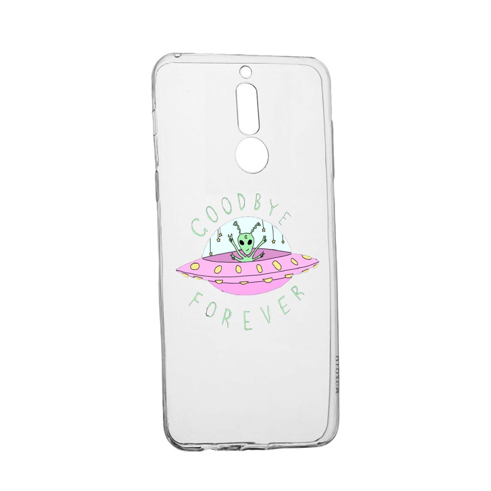 Husa de protectie Universe, Planeta UFO Good Bye, pentru Sony Xperia 1/ XZ4, rezistenta la uzura, anti-alunecare, din silicon Premium, 474