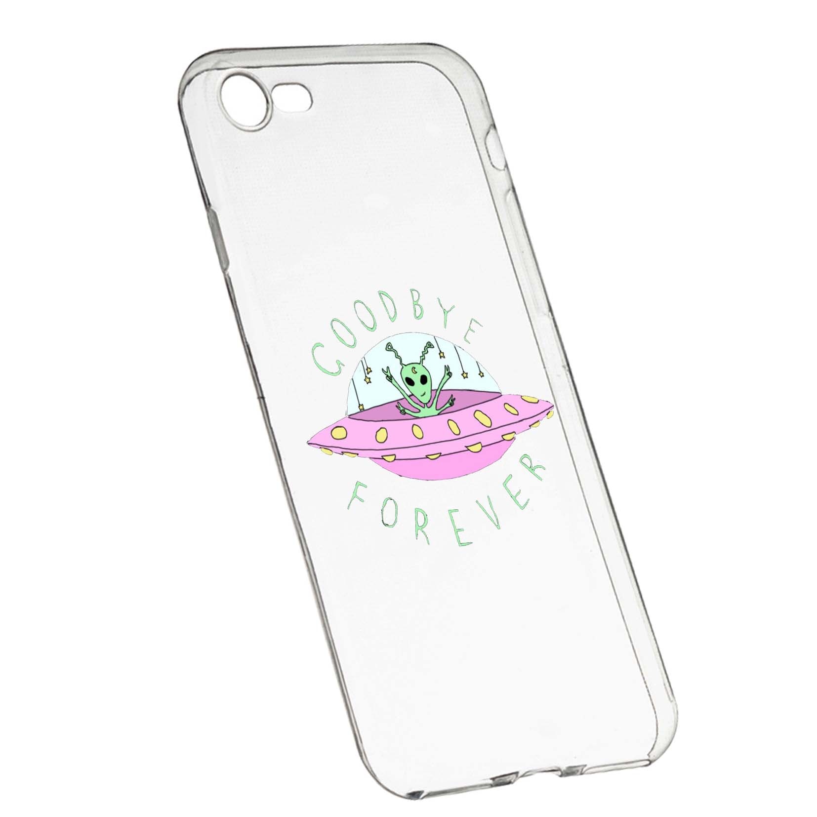 Husa de protectie Universe, Planeta UFO Good Bye, pentru HTC Desire 12, rezistenta la uzura, anti-alunecare, din silicon Premium, 474