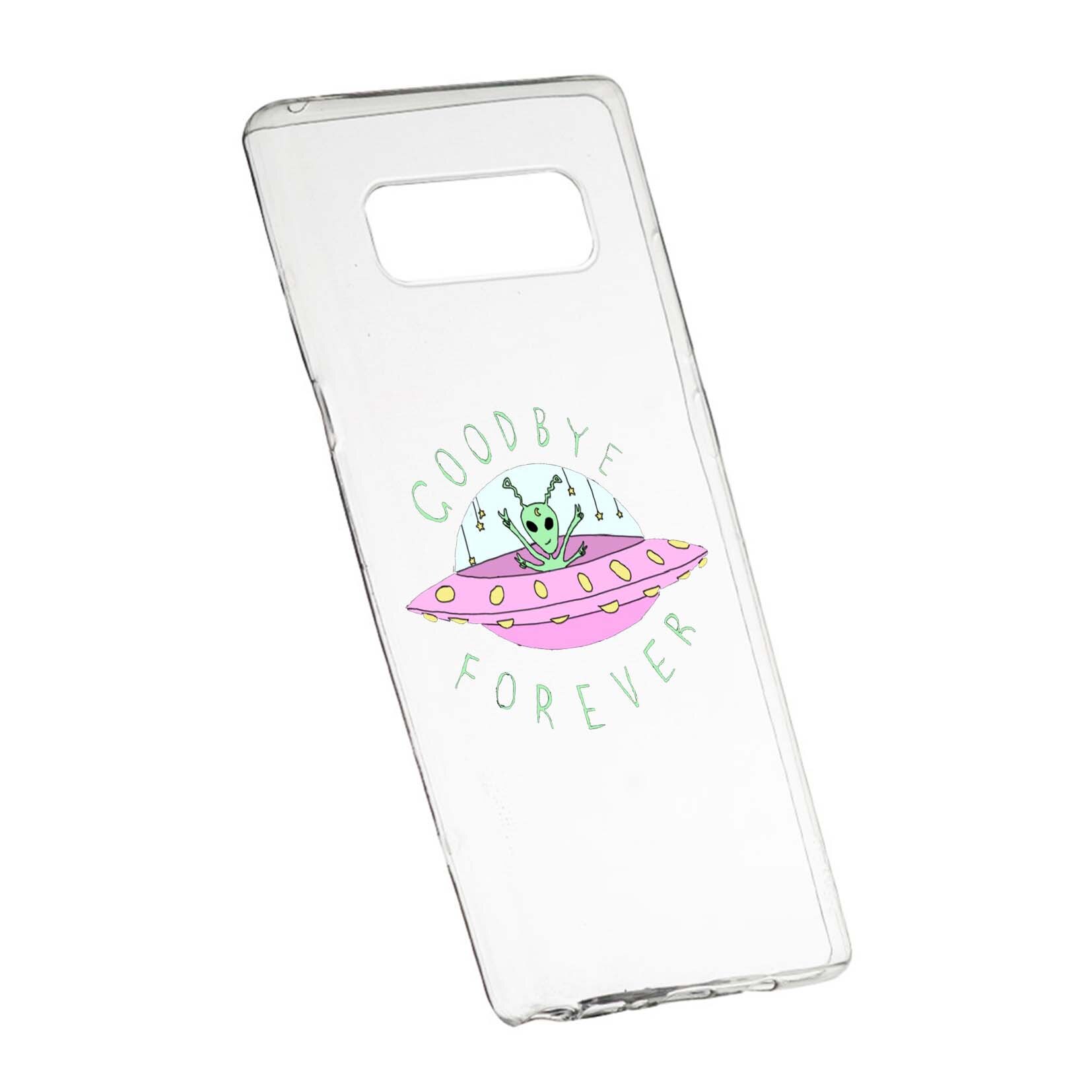 Husa de protectie Universe, Planeta UFO Good Bye, pentru Samsung Galaxy S10, rezistenta la uzura, anti-alunecare, din silicon Premium, 474