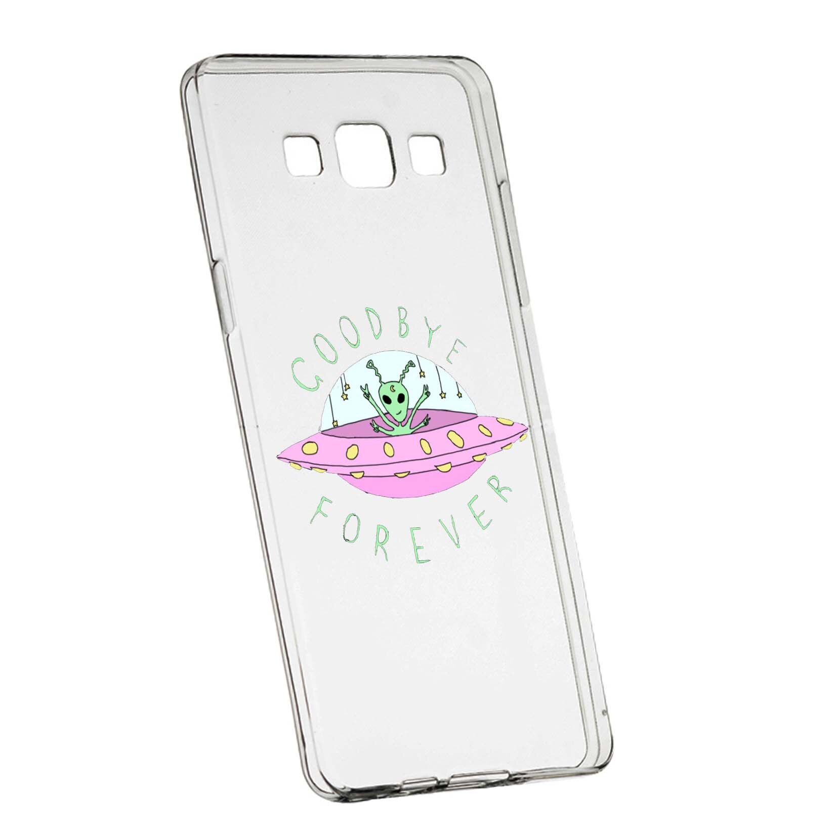 Husa de protectie Universe, Planeta UFO Good Bye, pentru Samsung Galaxy A3, rezistenta la uzura, anti-alunecare, din silicon Premium, 474