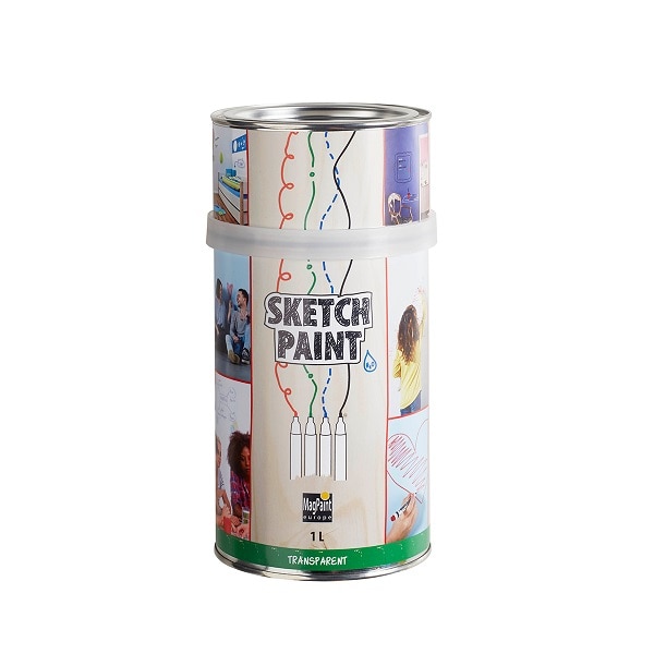 Vopsea whiteboard SketchPaint Transparent-Lucios 1 L