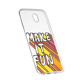 Husa de protectie cu mesaj Make It Fun, pentru LG K30 2019, rezistenta la uzura, anti-alunecare, din silicon Premium, 494 Husa de protectie cu mesaj Make It Fun, pentru LG K30 2019, rezistenta la uzura, anti-alunecare, din silicon Premium, 494