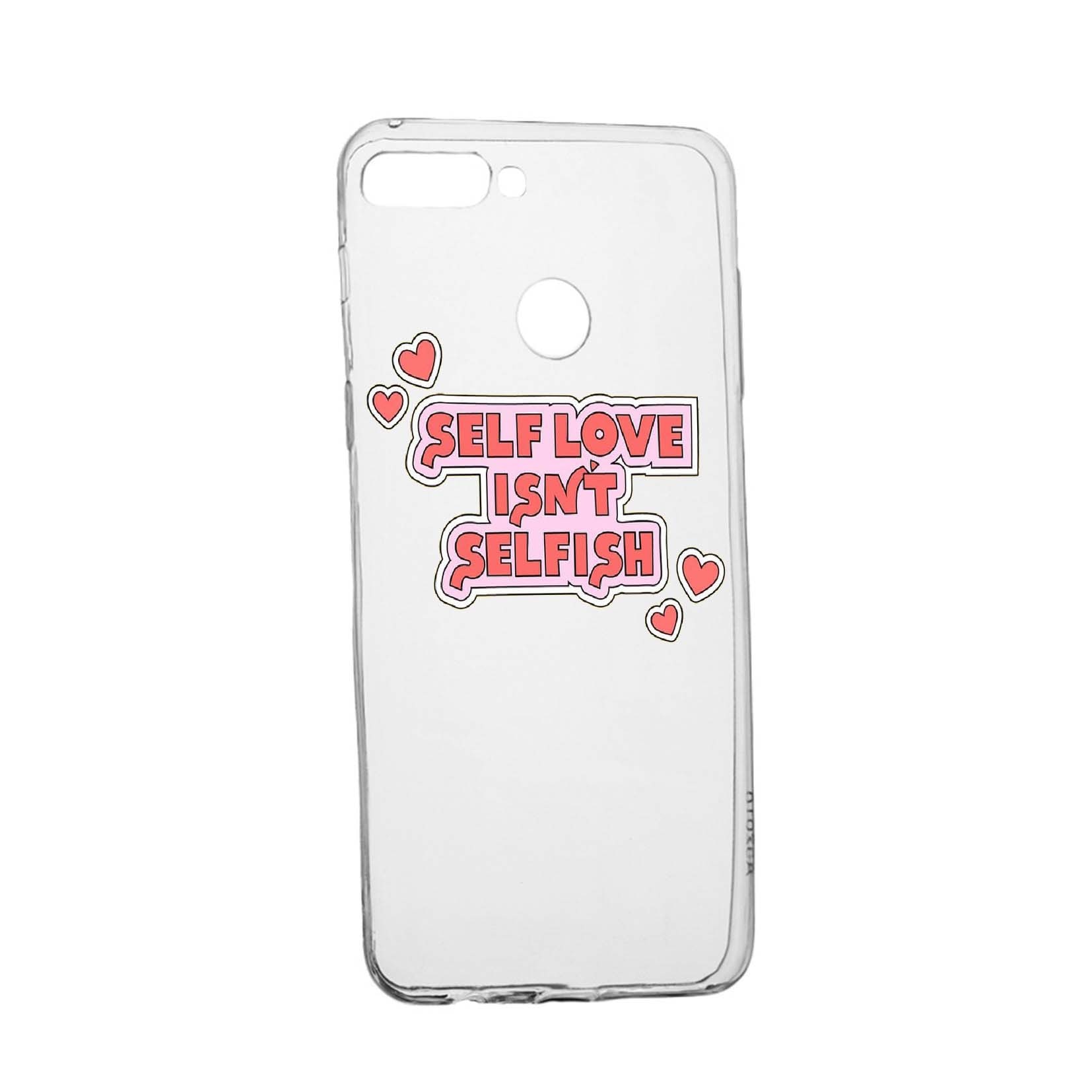 Husa de protectie cu mesaj Self Love, pentru Xiaomi Mi8 Lite, rezistenta la uzura, anti-alunecare, din silicon Premium, 493
