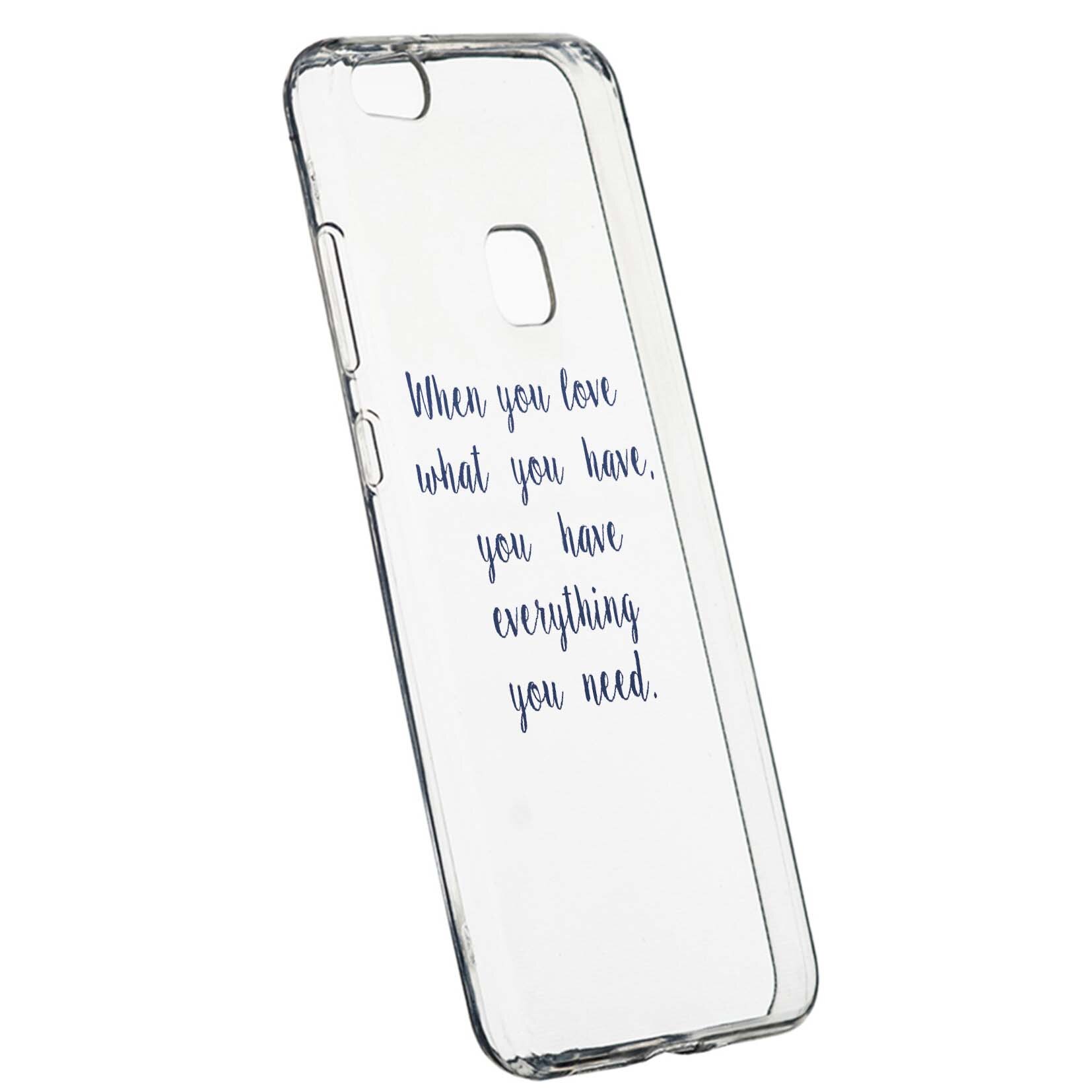 Husa de protectie cu mesaj Love, pentru Huawei Honor 8X/ View 10 Lite, rezistenta la uzura, anti-alunecare, din silicon Premium, 476