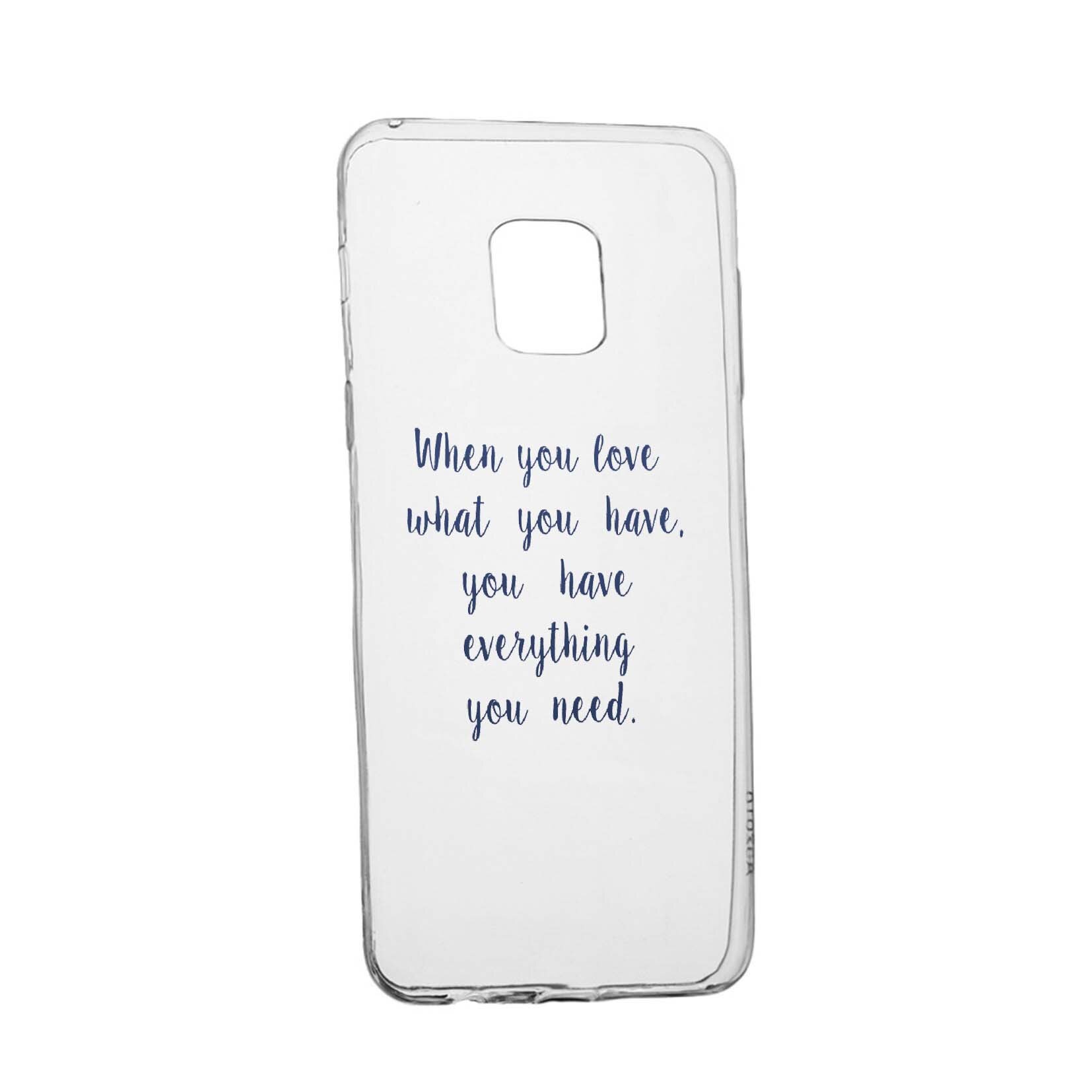 Husa de protectie cu mesaj Love, pentru Sony Xperia 10/ XA3, rezistenta la uzura, anti-alunecare, din silicon Premium, 476