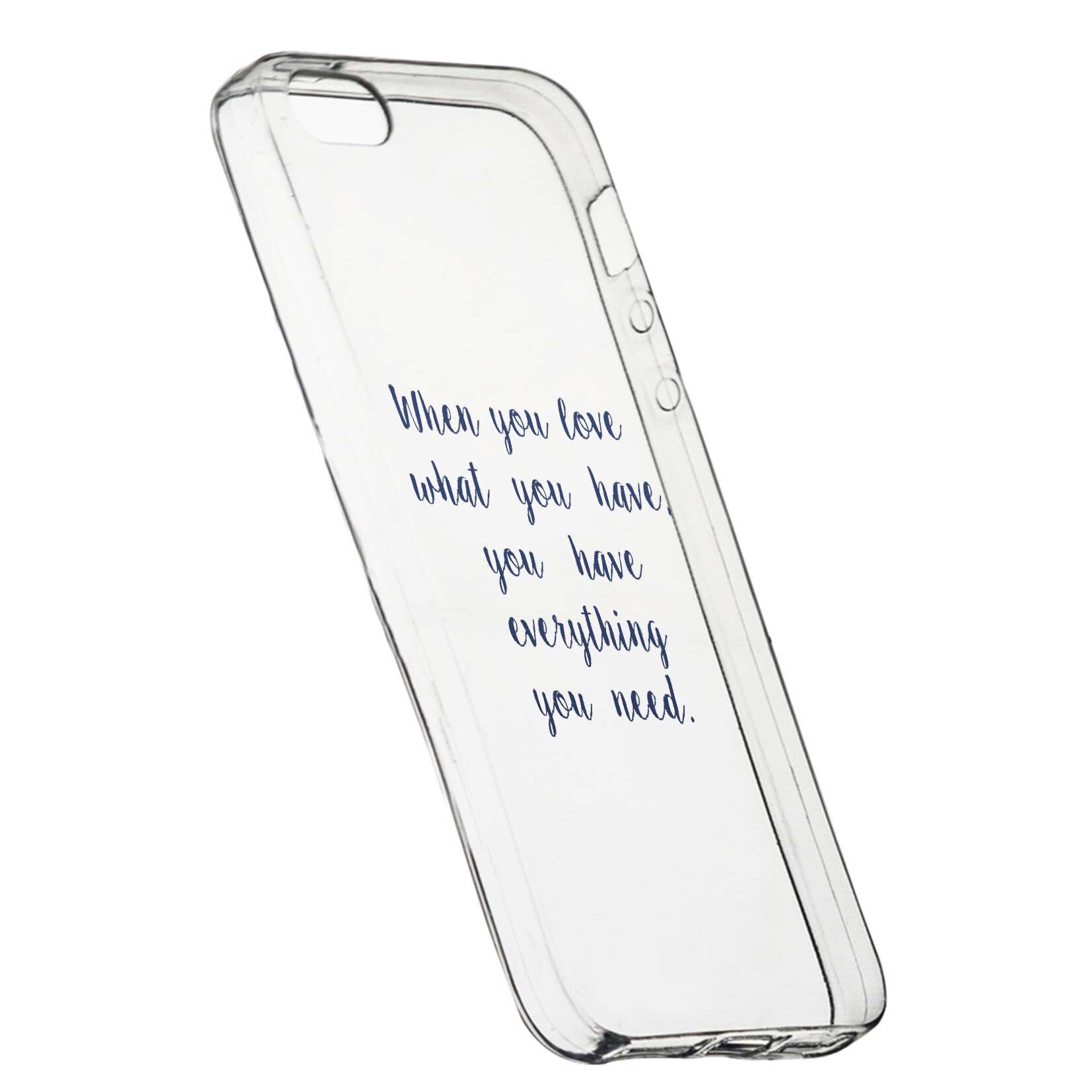 Husa de protectie cu mesaj Love, pentru Apple iPhone 5 / 5S / SE, rezistenta la uzura, anti-alunecare, din silicon Premium, 476