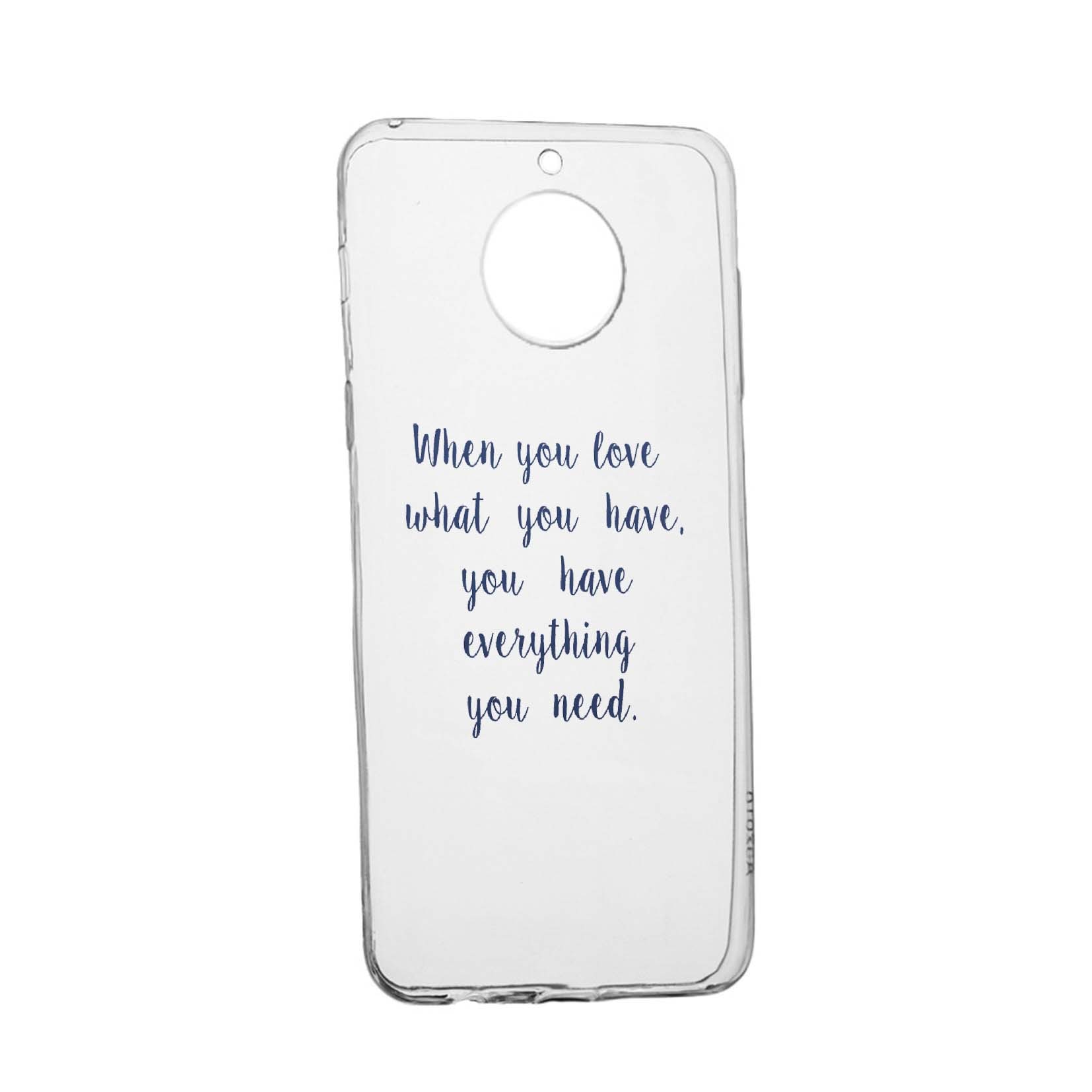 Husa de protectie cu mesaj Love, pentru Motorola MOTO G5, rezistenta la uzura, anti-alunecare, din silicon Premium, 476