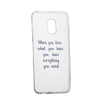 Husa de protectie cu mesaj Love, pentru Samsung Galaxy A8 2018 / A5 2018, rezistenta la uzura, anti-alunecare, din silicon Premium, 476 Husa de protectie cu mesaj Love, pentru Samsung Galaxy A8 2018 / A5 2018, rezistenta la uzura, anti-alunecare, din silicon Premium, 476