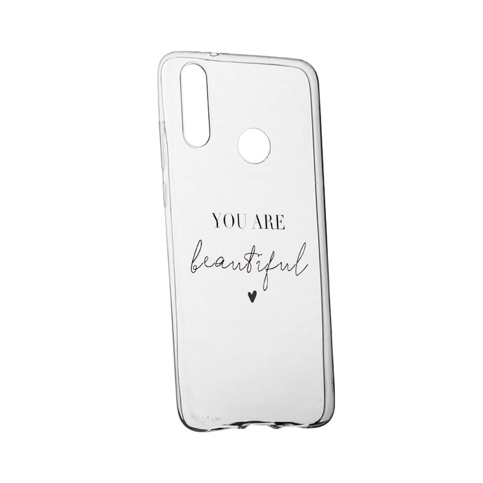Husa de protectie cu mesaj You Are Beautiful, pentru Xiaomi Mi A3 Lite, rezistenta la uzura, anti-alunecare, din silicon Premium, 477