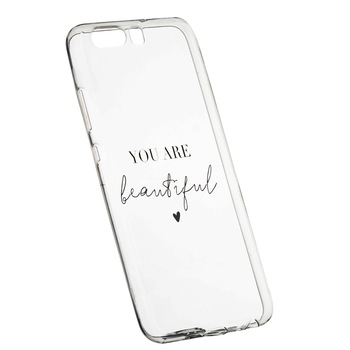 Husa de protectie cu mesaj You Are Beautiful, pentru Sony XZ Premium, rezistenta la uzura, anti-alunecare, din silicon Premium, 477 Husa de protectie cu mesaj You Are Beautiful, pentru Sony XZ Premium, rezistenta la uzura, anti-alunecare, din silicon Premium, 477