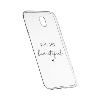 Husa de protectie cu mesaj You Are Beautiful, pentru Samsung Galaxy J5 2017, rezistenta la uzura, anti-alunecare, din silicon Premium, 477 Husa de protectie cu mesaj You Are Beautiful, pentru Samsung Galaxy J5 2017, rezistenta la uzura, anti-alunecare, din silicon Premium, 477