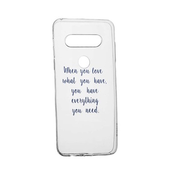 Husa de protectie cu mesaj Love, pentru LG K50 / Q60, rezistenta la uzura, anti-alunecare, din silicon Premium, 476 Husa de protectie cu mesaj Love, pentru LG K50 / Q60, rezistenta la uzura, anti-alunecare, din silicon Premium, 476