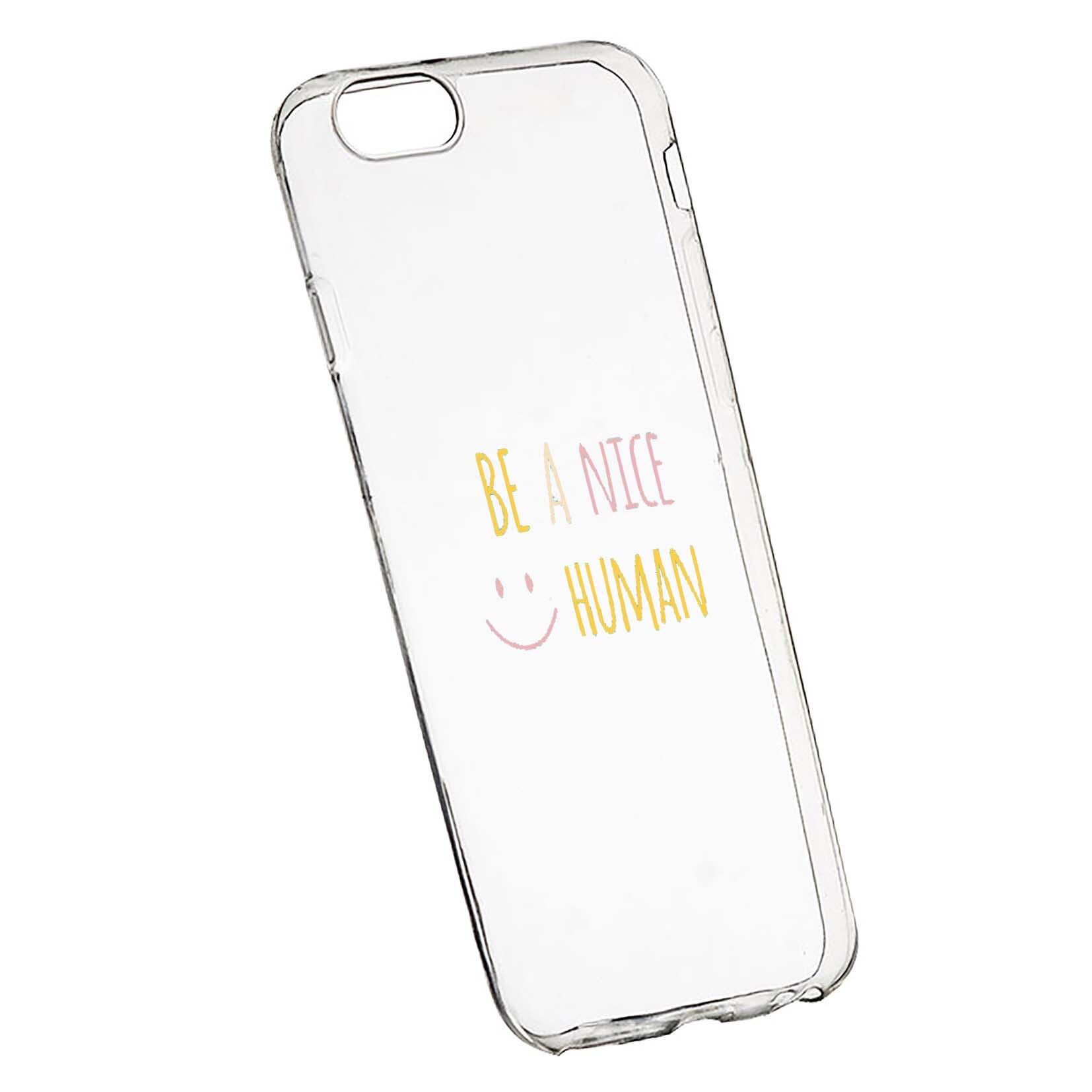 Husa de protectie cu mesaj Human, pentru Apple iPhone 6 Plus / 6S Plus, rezistenta la uzura, anti-alunecare, din silicon Premium, 480