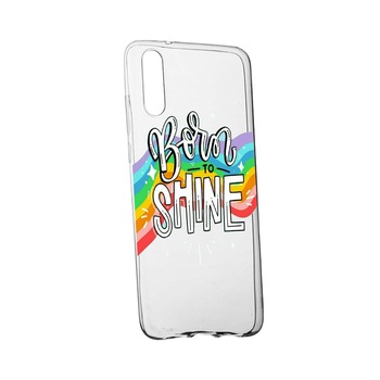 Husa de protectie cu mesaj Born To Shine, pentru Samsung Galaxy A2 Core, rezistenta la uzura, anti-alunecare, din silicon Premium, 489 Husa de protectie cu mesaj Born To Shine, pentru Samsung Galaxy A2 Core, rezistenta la uzura, anti-alunecare, din silicon Premium, 489