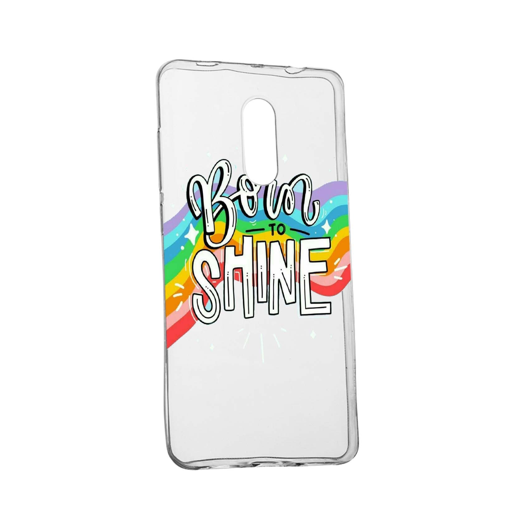 Husa de protectie cu mesaj Born To Shine, pentru Sony XZ2, rezistenta la uzura, anti-alunecare, din silicon Premium, 489