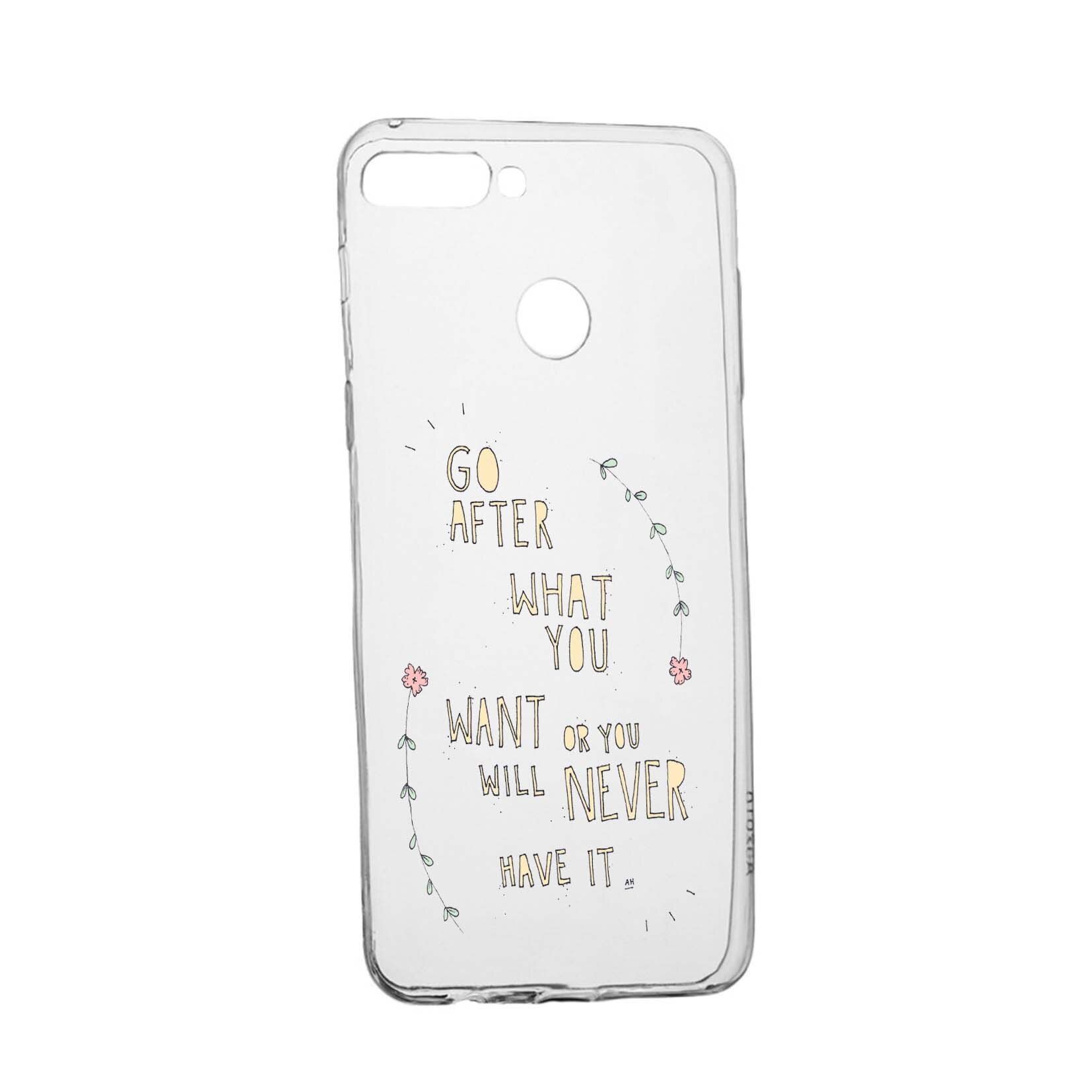 Husa de protectie cu mesaj Be Positive, pentru Oppo A7/ AX7, rezistenta la uzura, anti-alunecare, din silicon Premium, 483