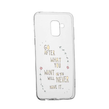 Husa de protectie cu mesaj Be Positive, pentru Samsung Galaxy J6 2018, rezistenta la uzura, anti-alunecare, din silicon Premium, 483 Husa de protectie cu mesaj Be Positive, pentru Samsung Galaxy J6 2018, rezistenta la uzura, anti-alunecare, din silicon Premium, 483