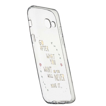 Husa de protectie cu mesaj Be Positive, pentru Samsung Galaxy A3 2017, rezistenta la uzura, anti-alunecare, din silicon Premium, 483 Husa de protectie cu mesaj Be Positive, pentru Samsung Galaxy A3 2017, rezistenta la uzura, anti-alunecare, din silicon Premium, 483