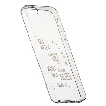 Husa de protectie cu mesaj Be Positive, pentru Apple iPhone 5 / 5S / SE, rezistenta la uzura, anti-alunecare, din silicon Premium, 483 Husa de protectie cu mesaj Be Positive, pentru Apple iPhone 5 / 5S / SE, rezistenta la uzura, anti-alunecare, din silicon Premium, 483