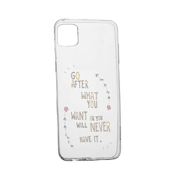 Husa de protectie cu mesaj Be Positive, pentru Apple iPhone 11 Pro Max, rezistenta la uzura, anti-alunecare, din silicon Premium, 483 Husa de protectie cu mesaj Be Positive, pentru Apple iPhone 11 Pro Max, rezistenta la uzura, anti-alunecare, din silicon Premium, 483