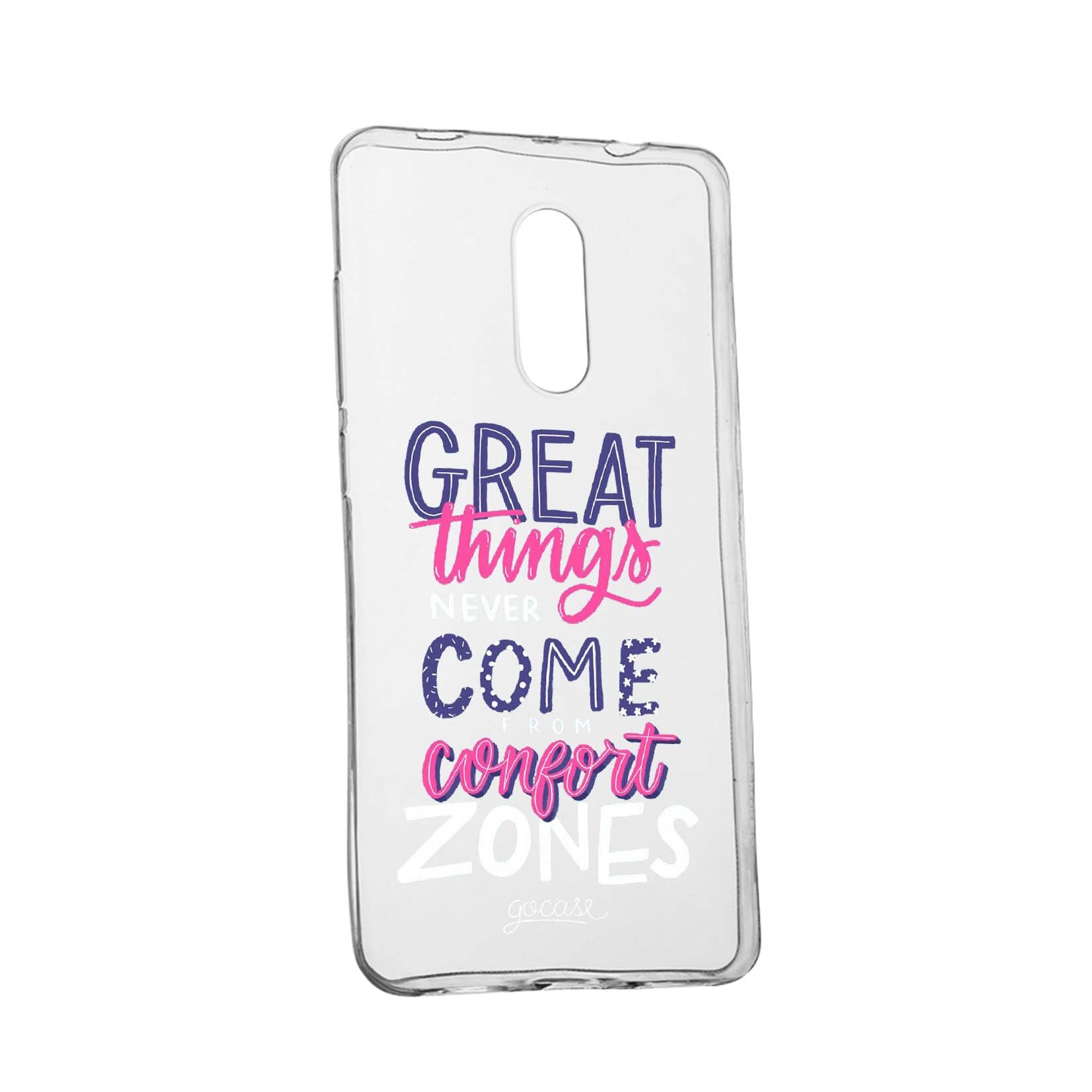 Husa de protectie cu mesaj Great Things, pentru Nokia 7.1 Plus, rezistenta la uzura, anti-alunecare, din silicon Premium, 486