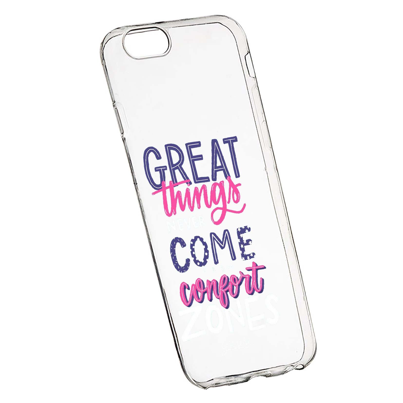 Husa de protectie cu mesaj Great Things, pentru Apple iPhone 7 Plus / 8 Plus, rezistenta la uzura, anti-alunecare, din silicon Premium, 486