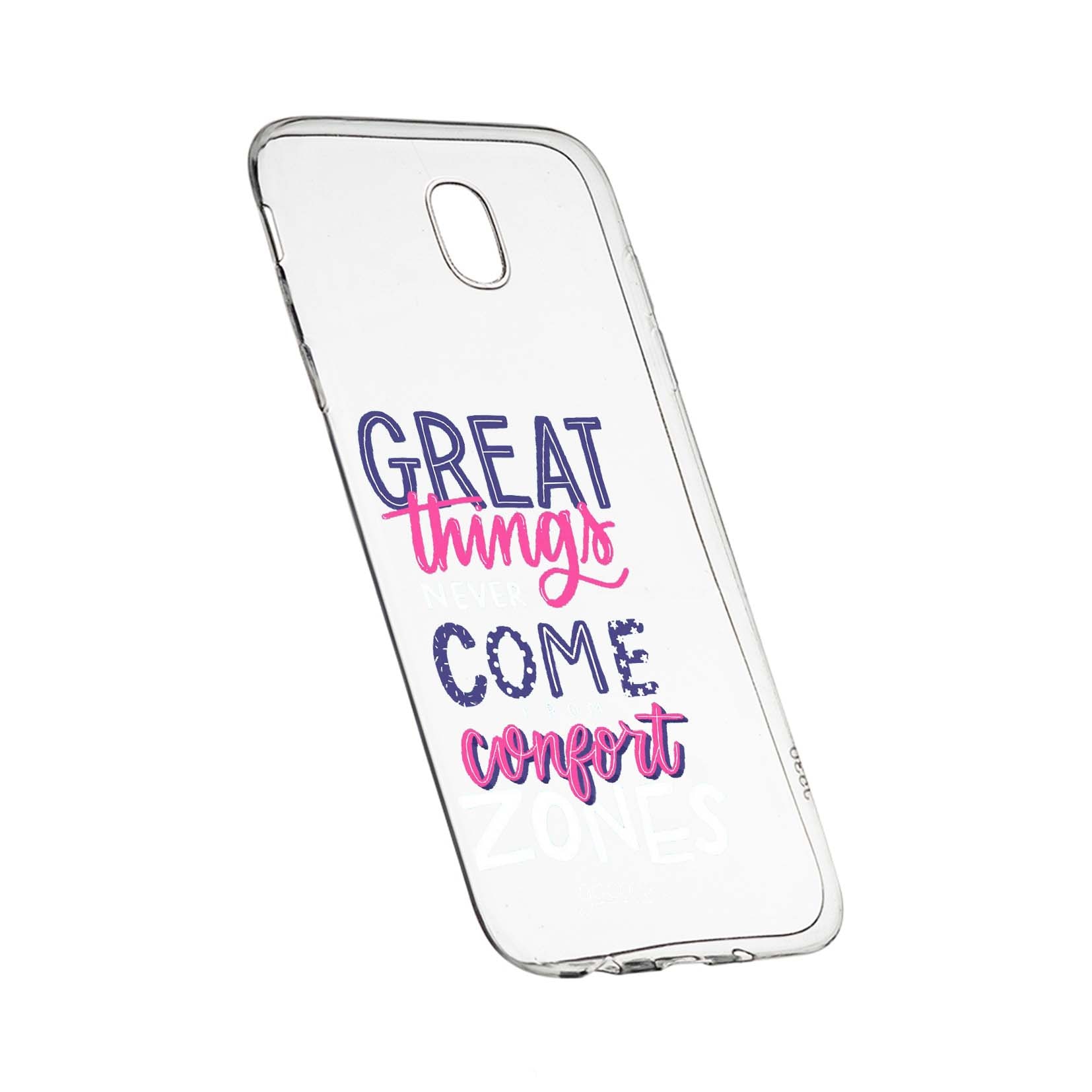 Husa de protectie cu mesaj Great Things, pentru LG K30 2019, rezistenta la uzura, anti-alunecare, din silicon Premium, 486