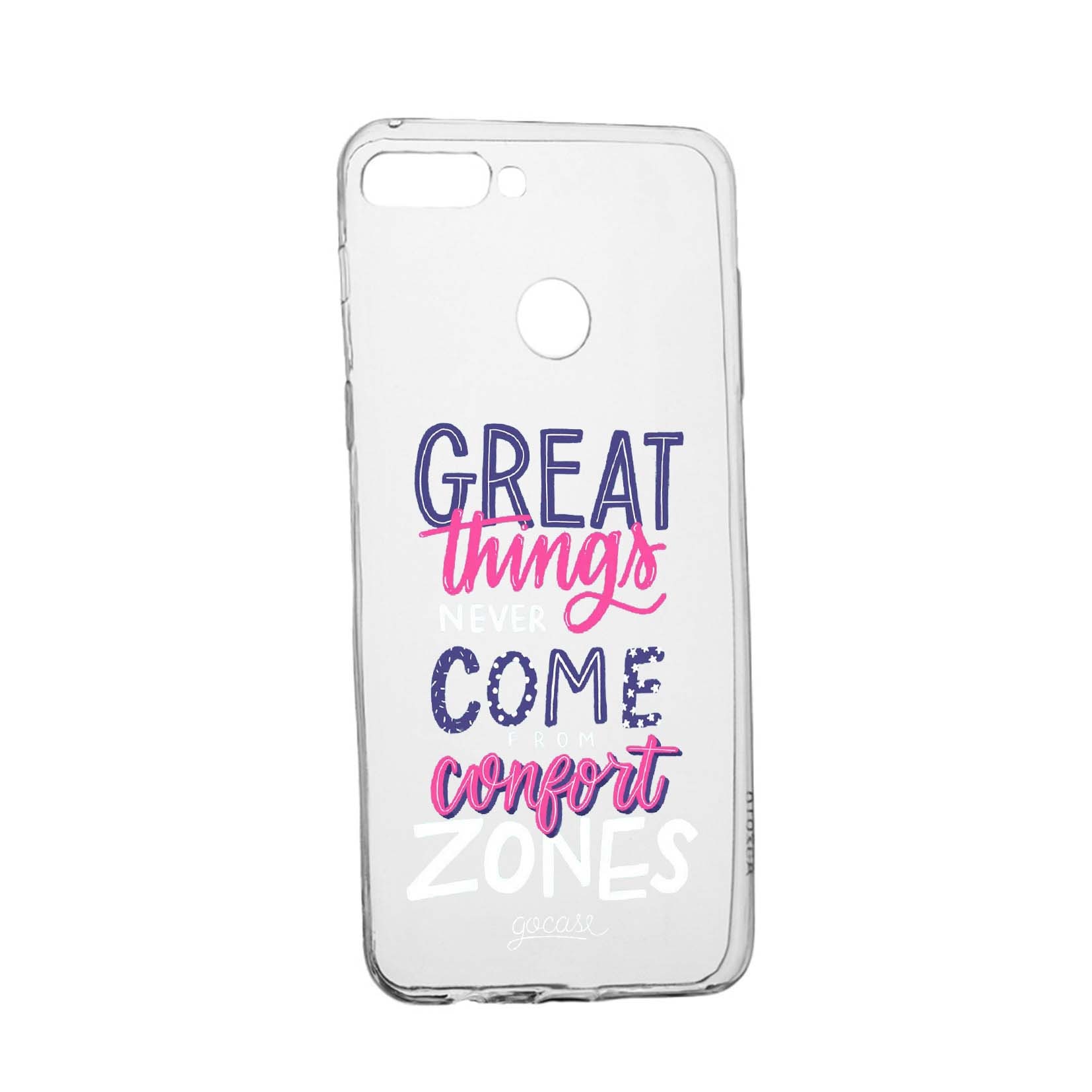 Husa de protectie cu mesaj Great Things, pentru Xiaomi Mi8 Lite, rezistenta la uzura, anti-alunecare, din silicon Premium, 486