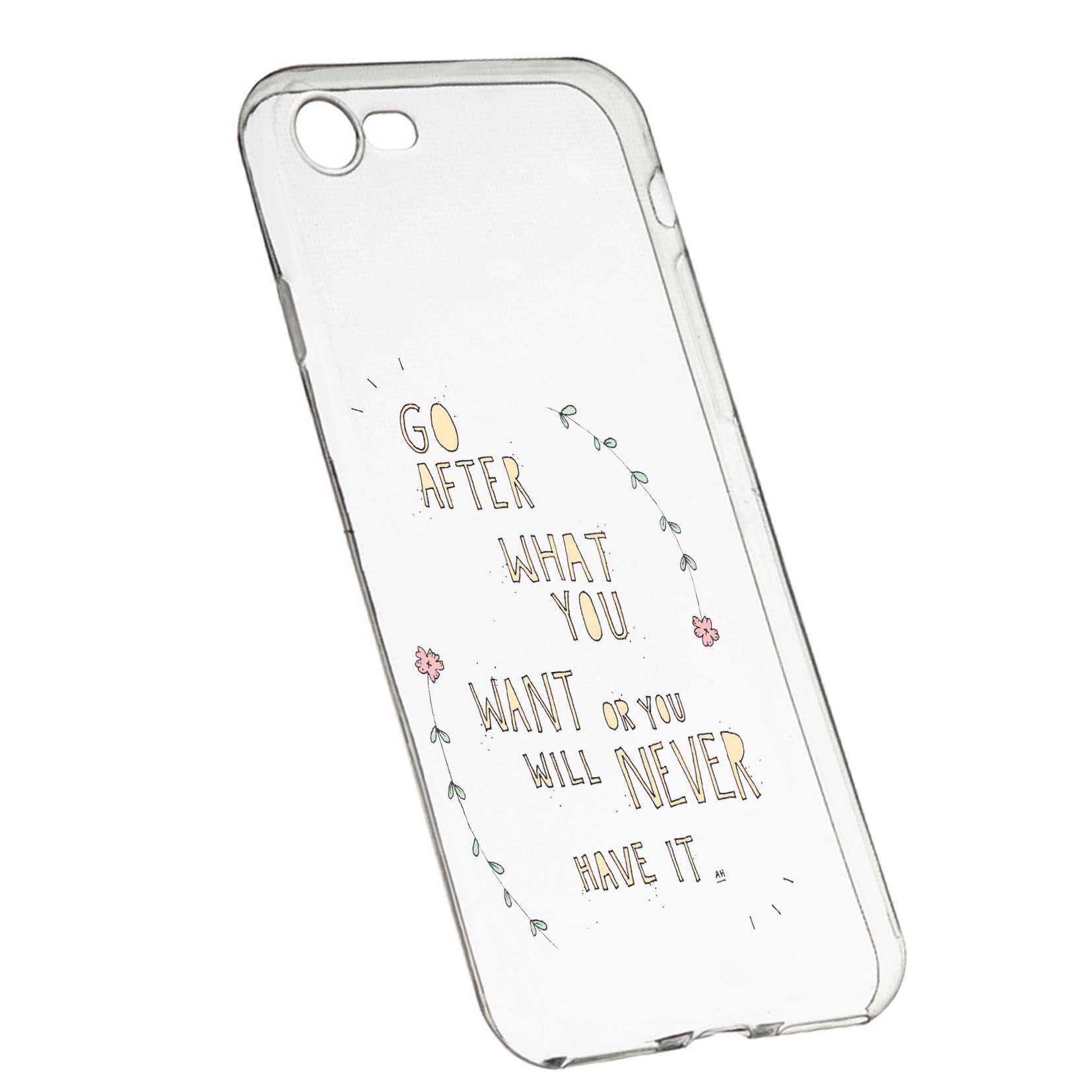 Husa de protectie cu mesaj Be Positive, pentru Apple iPhone 6 / 6S, rezistenta la uzura, anti-alunecare, din silicon Premium, 483