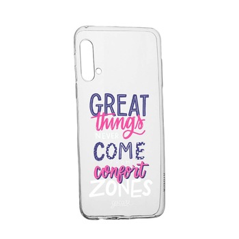 Husa de protectie cu mesaj Great Things, pentru Huawei Honor 20 Pro, rezistenta la uzura, anti-alunecare, din silicon Premium, 486 Husa de protectie cu mesaj Great Things, pentru Huawei Honor 20 Pro, rezistenta la uzura, anti-alunecare, din silicon Premium, 486