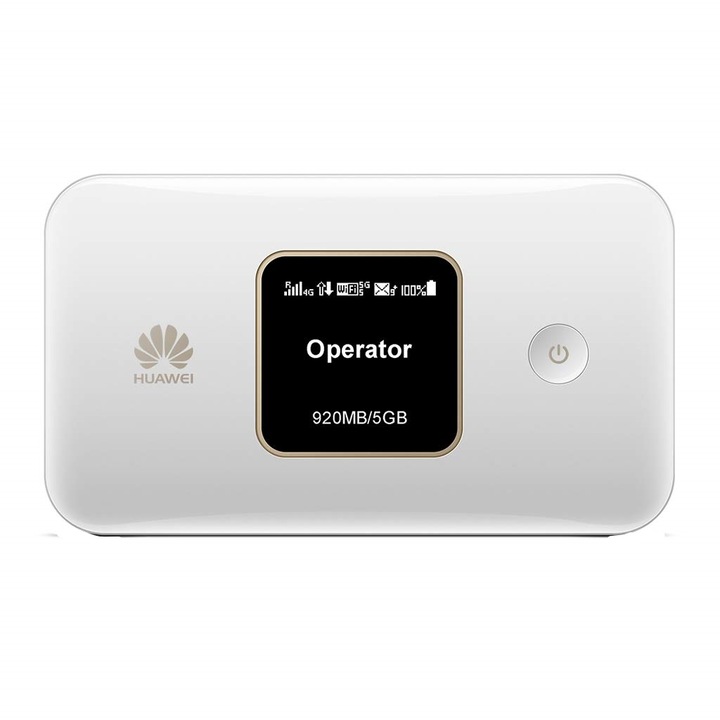 Router wireless portabil Huawei E5785, Dual Band, 4G+ LTE CAT6 Hotspot, cu slot MicroSIM, unlocked, alb