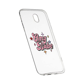 Husa de protectie cu mesaj OMG Babe, pentru HTC U Play, rezistenta la uzura, anti-alunecare, din silicon Premium, 487 Husa de protectie cu mesaj OMG Babe, pentru HTC U Play, rezistenta la uzura, anti-alunecare, din silicon Premium, 487