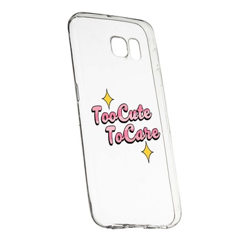 Husa de protectie cu mesaj Too Cute, pentru Samsung Galaxy S7, rezistenta la uzura, anti-alunecare, din silicon Premium, 488 Husa de protectie cu mesaj Too Cute, pentru Samsung Galaxy S7, rezistenta la uzura, anti-alunecare, din silicon Premium, 488