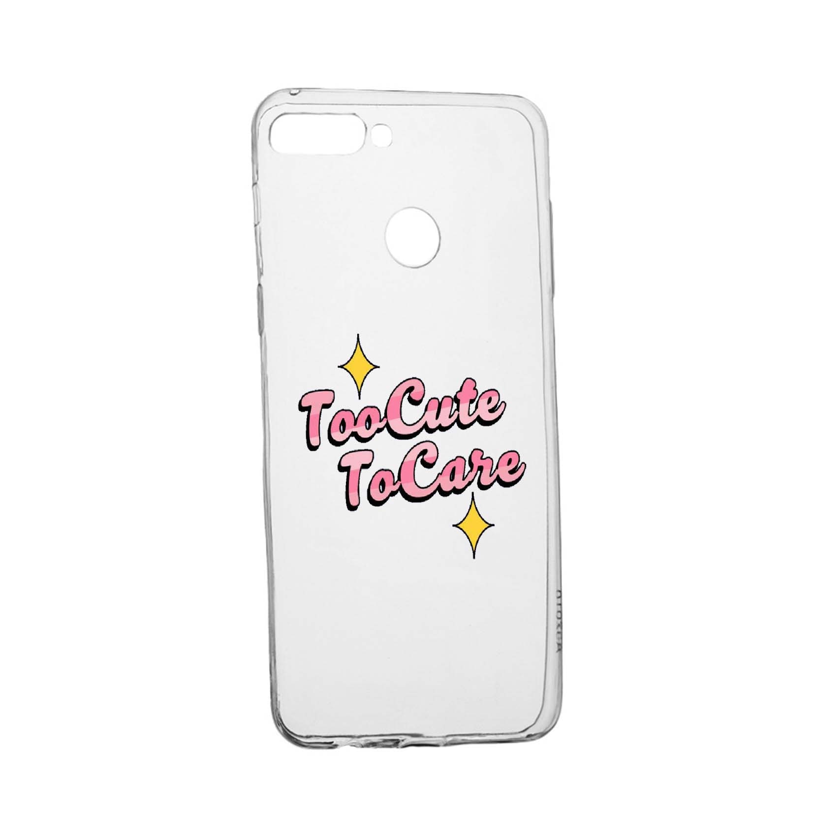 Husa de protectie cu mesaj Too Cute, pentru Xiaomi Mi8 Lite, rezistenta la uzura, anti-alunecare, din silicon Premium, 488