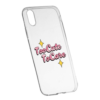 Husa de protectie cu mesaj Too Cute, pentru Sony XA1, rezistenta la uzura, anti-alunecare, din silicon Premium, 488 Husa de protectie cu mesaj Too Cute, pentru Sony XA1, rezistenta la uzura, anti-alunecare, din silicon Premium, 488