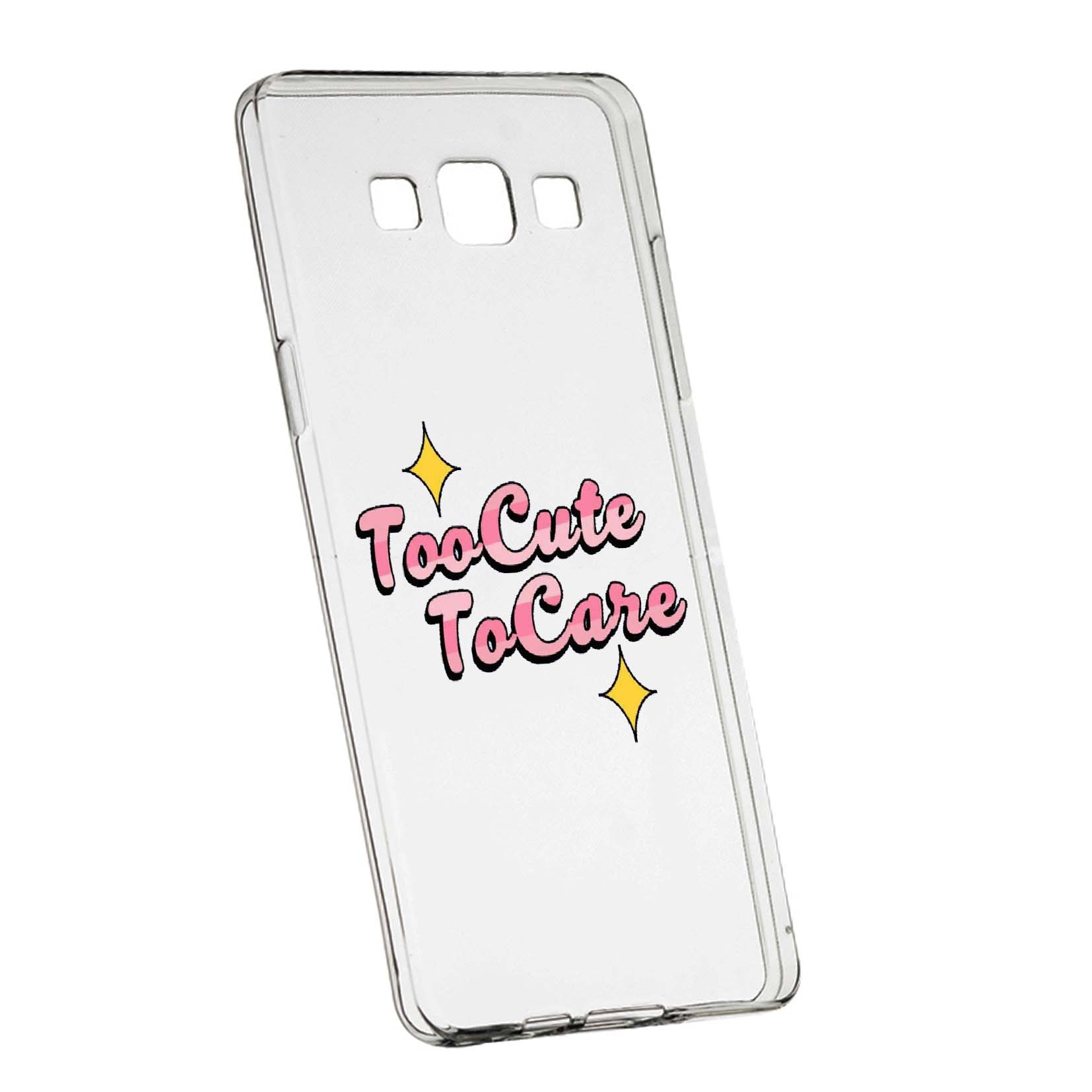 Husa de protectie cu mesaj Too Cute, pentru Samsung Galaxy J3 2016, rezistenta la uzura, anti-alunecare, din silicon Premium, 488