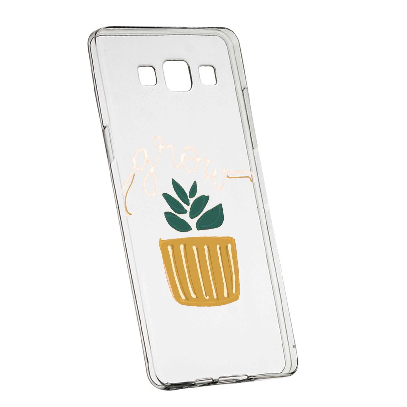 Husa de protectie cu mesaj Grow, pentru Samsung Galaxy J3 2016, rezistenta la uzura, anti-alunecare, din silicon Premium, 490