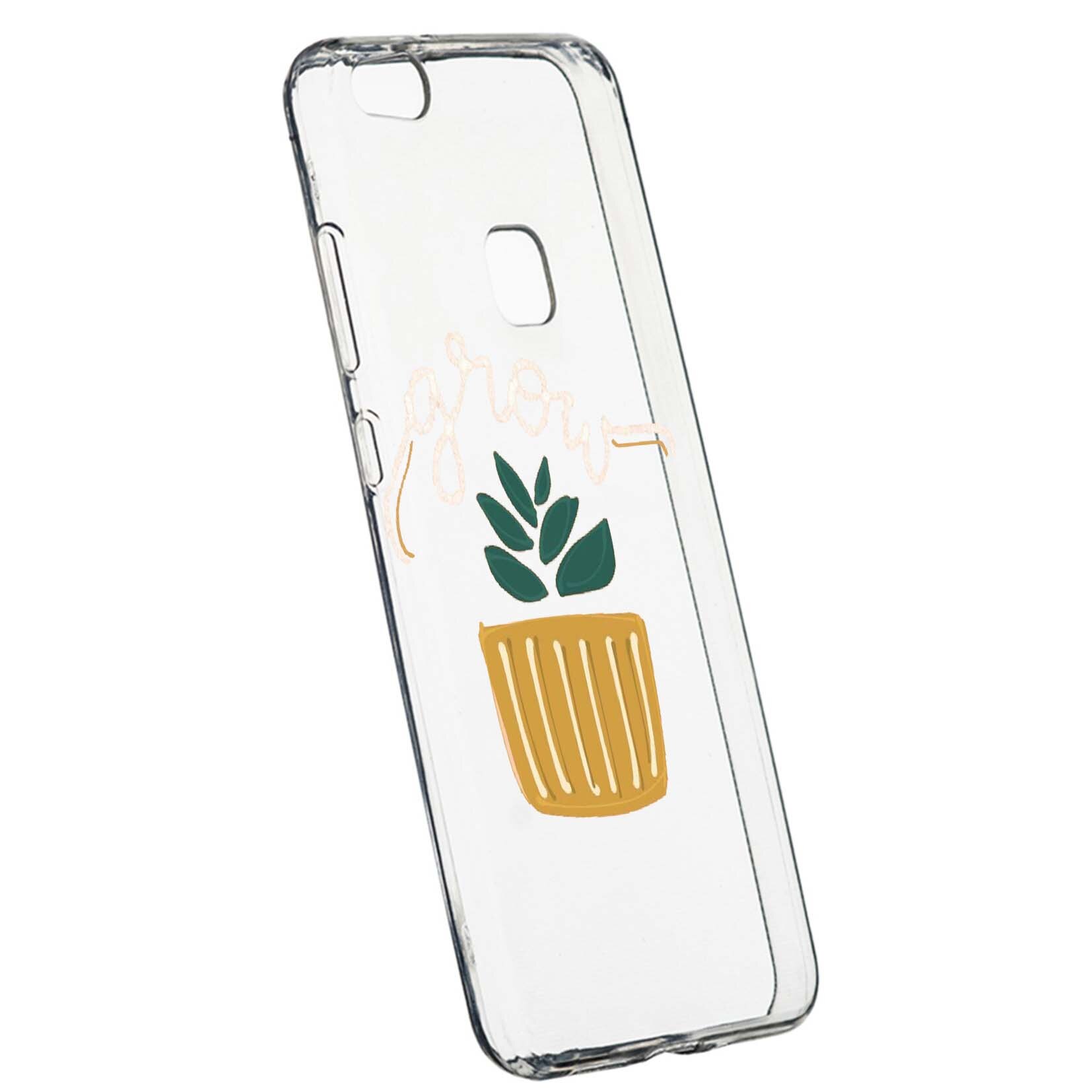 Husa de protectie cu mesaj Grow, pentru Huawei Honor 8X/ View 10 Lite, rezistenta la uzura, anti-alunecare, din silicon Premium, 490