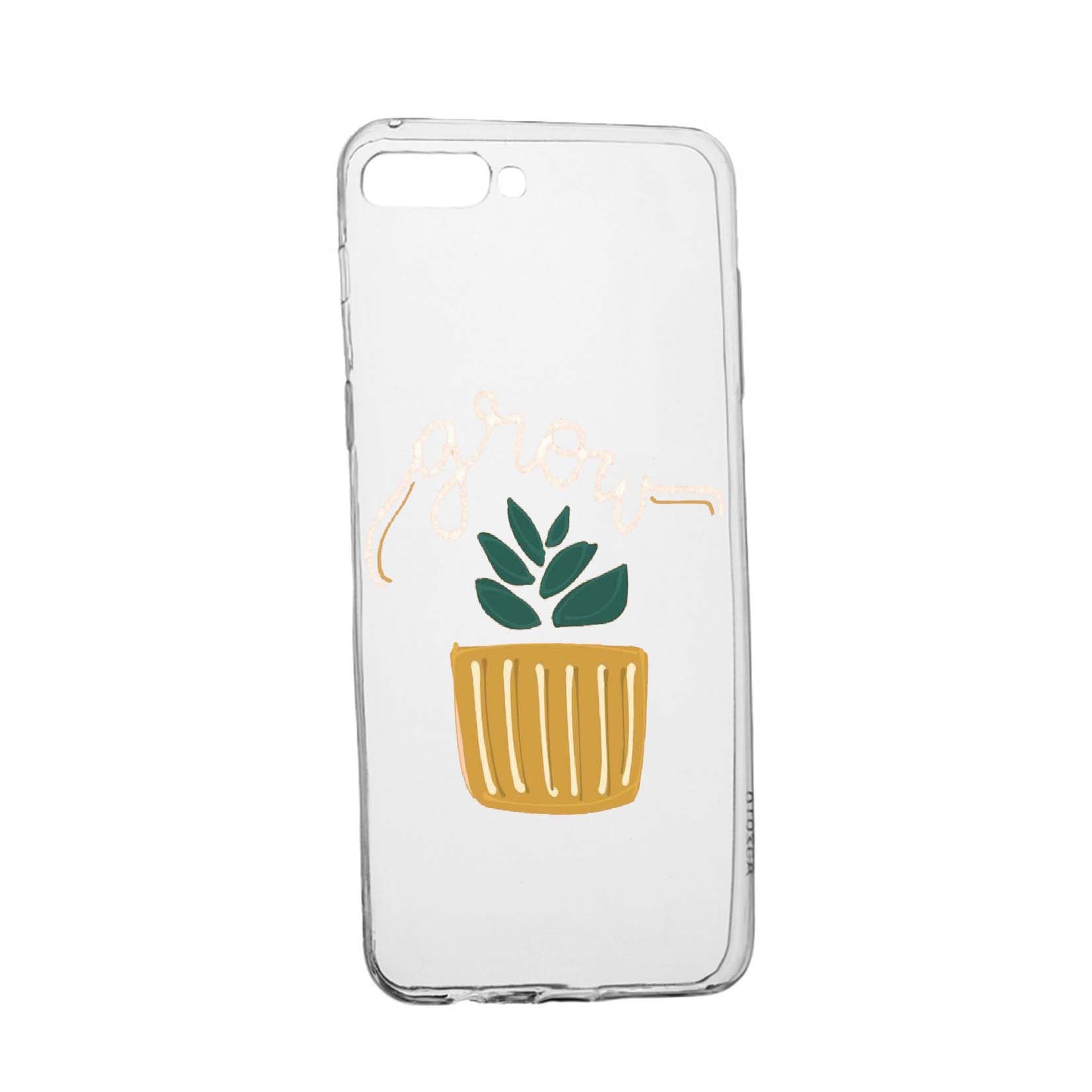 Husa de protectie cu mesaj Grow, pentru LG K9, rezistenta la uzura, anti-alunecare, din silicon Premium, 490