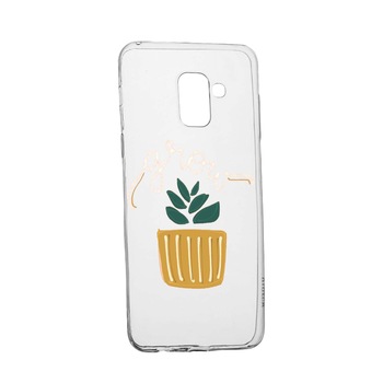 Husa de protectie cu mesaj Grow, pentru Samsung Galaxy A6 2018, rezistenta la uzura, anti-alunecare, din silicon Premium, 490 Husa de protectie cu mesaj Grow, pentru Samsung Galaxy A6 2018, rezistenta la uzura, anti-alunecare, din silicon Premium, 490