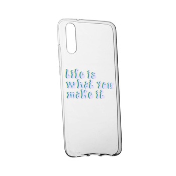 Husa de protectie cu mesaj Life is..., pentru Samsung Galaxy A10, rezistenta la uzura, anti-alunecare, din silicon Premium, 491 Husa de protectie cu mesaj Life is..., pentru Samsung Galaxy A10, rezistenta la uzura, anti-alunecare, din silicon Premium, 491